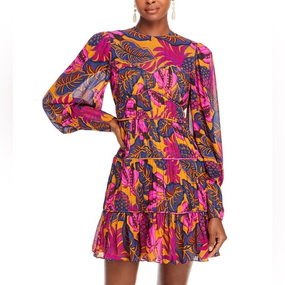 FARM Rio Dresses & Skirts - Farm Rio Fruit Dream Pleated Tiered Dress Size XL NWT